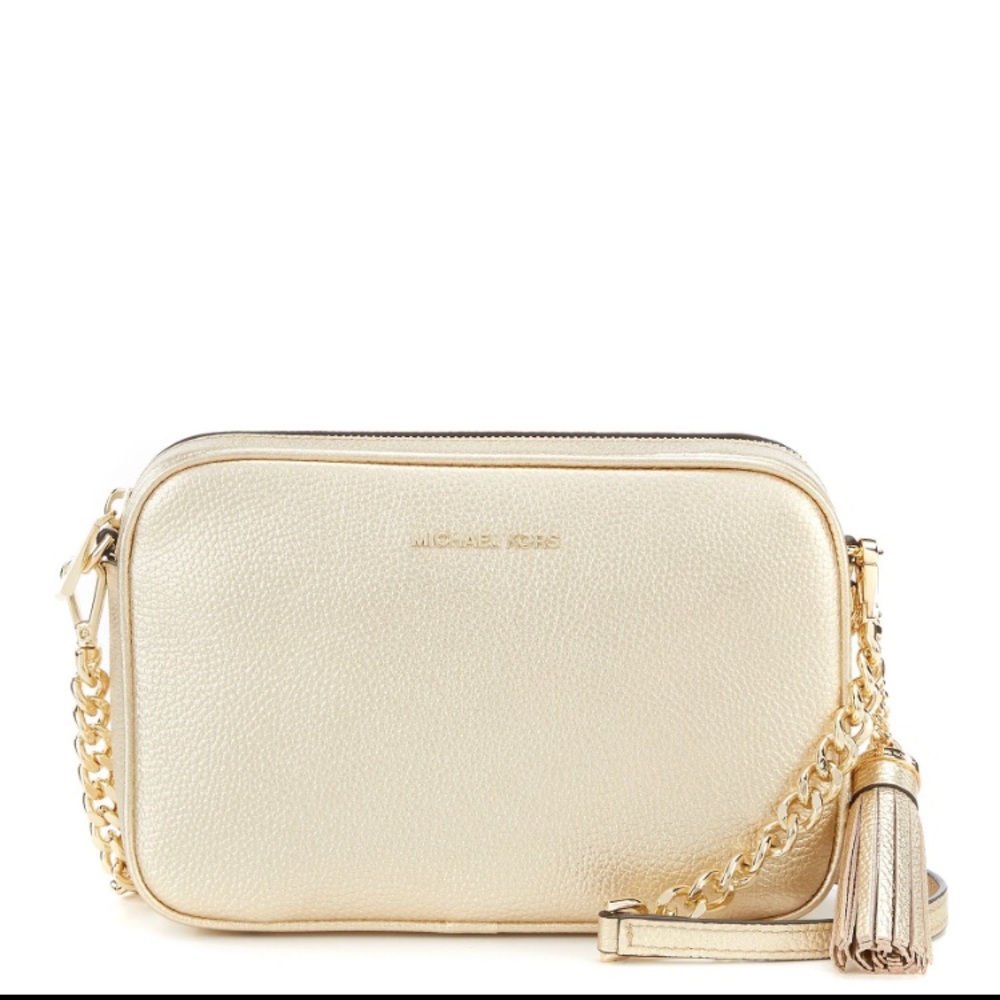 MICHAEL KORS Ginny Crossbody - Pale Gold Metallic